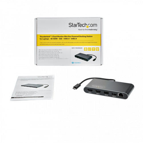 StarTech.com Mini Docking Station Thunderbolt 3...