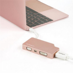 StarTech.com Adattatore Video USB-C Multi-Porta - Oro Rosa - 4 in 1 USB-C a VGA, DVI, HDMI o mDP - 4K