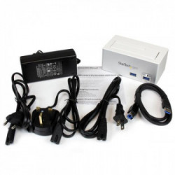 StarTech.com Docking station per dischi rigidi SATA USB 3.0 SSD/HDD con hub USB di ricarica rapida integrato e supporto UASP