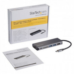 StarTech.com Adattatore Multiporta USB-C - Lettore Schede SD - Power Delivery - 4K HDMI - GbE - 2x USB 3.0
