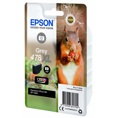 Epson Squirrel Singlepack Grey 478XL Claria...