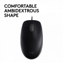 Logitech B110 mouse USB tipo A Ottico 1000 DPI Ambidestro