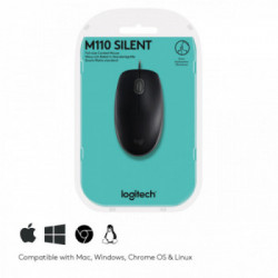 Logitech B110 mouse USB tipo A Ottico 1000 DPI Ambidestro