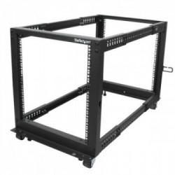 StarTech.com Armadio Server Rack con 4 staffe a Telaio Aperto 12U con profondita' regolabile