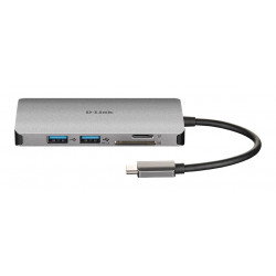 D-Link DUB-M610 replicatore di porte e docking station per notebook Cablato USB 3.2 Gen 1 (3.1 Gen 1) Type-C Alluminio, Nero