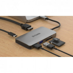 D-Link DUB-M610 replicatore di porte e docking station per notebook Cablato USB 3.2 Gen 1 (3.1 Gen 1) Type-C Alluminio, Nero