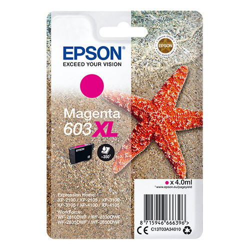Epson Singlepack Magenta 603XL Ink