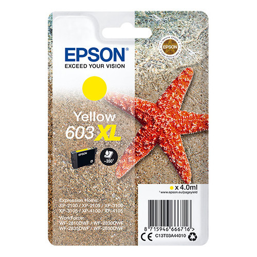 Epson Singlepack Yellow 603XL Ink