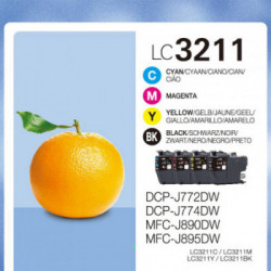 Brother LC-3211VAL cartuccia d'inchiostro Originale Nero, Ciano, Magenta, Giallo