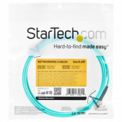 StarTech.com Cavo in Fibra Ottica Multimodale Duplex OM4 LC/LC - 100 Gb - 50/125 - LSZH - Turchese da 3m
