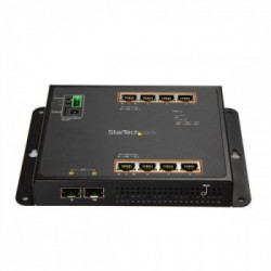 StarTech.com Switch Ethernet Gigabit a 8 porte PoE+ con 2 connessioni SFP - Gestito - Montabile a Parete con accesso frontale