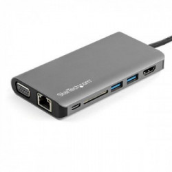 StarTech.com Adattatore multiporta USB-C - HDMI / VGA - PD - SD - Ethernet - Audio e microfono - Cavo integrato da 30 cm - Mini