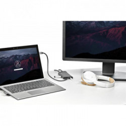 StarTech.com Adattatore multiporta USB-C - HDMI / VGA - PD - SD - Ethernet - Audio e microfono - Cavo integrato da 30 cm - Mini