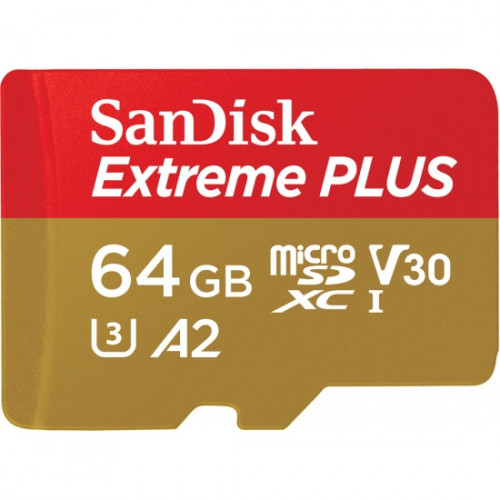 Sandisk 64GB Extreme Plus microSDXC memoria...