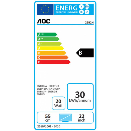 AOC Basic-line 22B2DA LED display 54,6 cm...