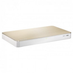 QNAP HS-453DX J4105 Collegamento ethernet LAN Tower Oro, Bianco NAS