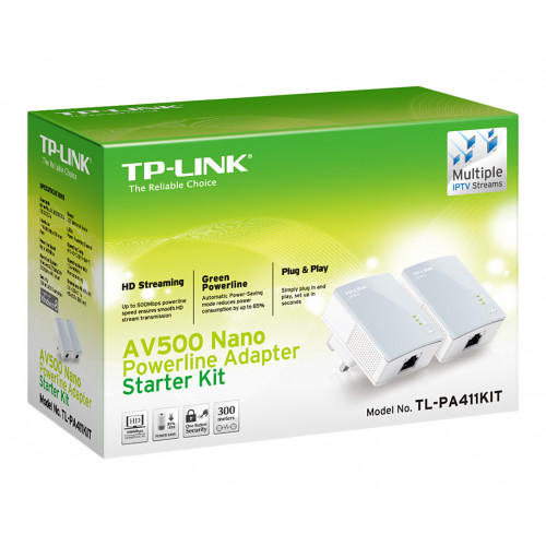 TP-LINK PA411KIT 500 Mbit/s Collegamento...