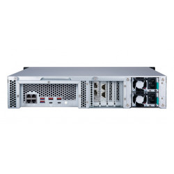 QNAP TS-h1283XU-RP E-2236 Collegamento ethernet LAN Armadio (2U) Nero, Grigio NAS