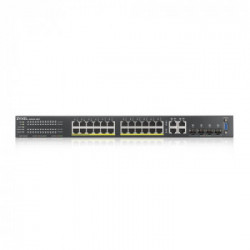Zyxel GS2220-28HP-EU0101F switch di rete Gestito L2 Gigabit Ethernet (10/100/1000) Nero Supporto Power over Ethernet (PoE)