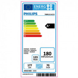 Philips 70BFL2114/12 visualizzatore di messaggi 177,8 cm (70") LED 4K Ultra HD Nero Android 9.0
