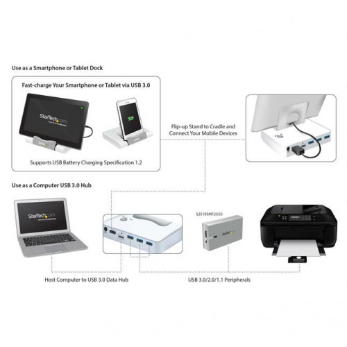 StarTech.com HUB USB 3.0 a 3 porte - Hub per...