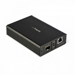 StarTech.com Convertitore multimediale Ethernet in fibra 10GbE per rete 1 / 2,5 / 5 / 10Gbps NBASE-T SFP a RJ45 Multigigabit