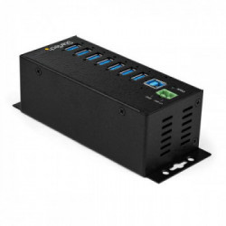 StarTech.com Hub USB 3.0 industriale a 7 porte con adattatore di alimentazione esterno - Protezione ESD e sovratensioni a 350 W