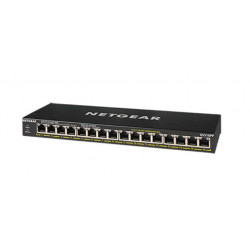 Netgear GS316PP Non gestito Gigabit Ethernet (10/100/1000) Nero Supporto Power over Ethernet (PoE)