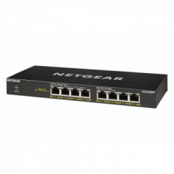 Netgear GS308PP Non gestito Gigabit Ethernet (10/100/1000) Nero Supporto Power over Ethernet (PoE)