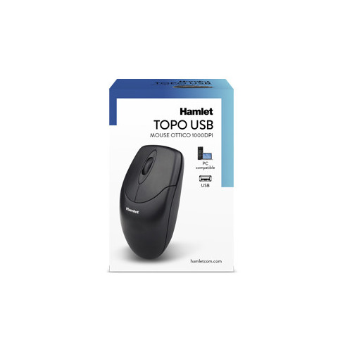 Hamlet Topo usb mouse ottico a 1000dpi 2 tasti...