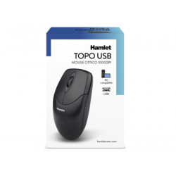 Hamlet Topo usb mouse ottico a 1000dpi 2 tasti e scroll