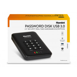 Hamlet Password Disk USB 3.0 hard disk esterno 2,5'' 32gb con crittografia AES 256-bit