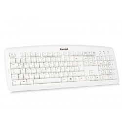 Hamlet Tastiera usb professionale con layout in lingua Tedesca colore bianco
