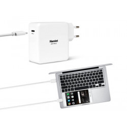 Hamlet 61W Type-C Charger alimentatore universale per notebook bianco