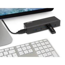 Hamlet XHUB70036 hub di interfaccia USB 3.2 Gen 1 (3.1 Gen 1) Type-B 5000 Mbit/s Nero