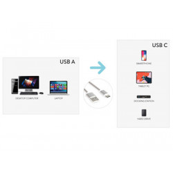 Hamlet XCU2A-UC-MM15 cavo di alimentazione Argento 1,5 m USB A PoweredUSB