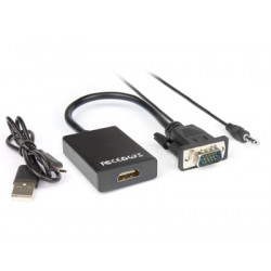 Hamlet XVAVGA-HDMA cavo e adattatore video VGA (D-Sub) HDMI tipo A (Standard) Nero