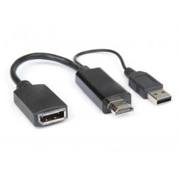 Hamlet VAHDM-DPA HDMI tipo A (Standard) DisplayPort Nero