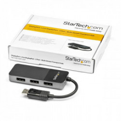 StarTech.com Adattatore multi monitor a 3 porte - DisplayPort 1.4 a 3x DisplayPort Video Splitter - Doppio o triplo 4K -
