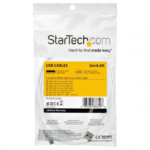 StarTech.com Cavo da USB 2.0 a USB-C di 2 m -...