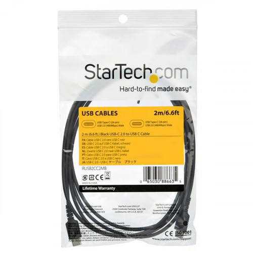 StarTech.com Cavo USB-C di 2 m - Nero