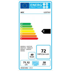 AOC Value-line U2879VF monitor piatto per PC 71,1 cm (28") 3840 x 2160 Pixel 4K Ultra HD LCD Nero