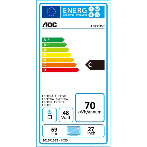 AOC Gaming AG271QG monitor piatto per PC 68,6...