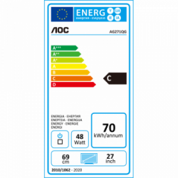 AOC Gaming AG271QG monitor piatto per PC 68,6 cm (27") 2560 x 1440 Pixel Quad HD LED Nero, Rosso