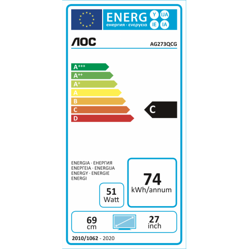 AOC Gaming AG273QCG monitor piatto per PC 68,6...
