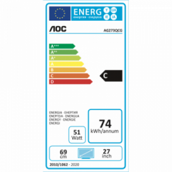 AOC Gaming AG273QCG monitor piatto per PC 68,6 cm (27") 2560 x 1440 Pixel Quad HD LED Nero, Rosso