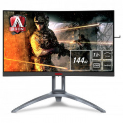 AOC Gaming AG273QCX monitor piatto per PC 68,6 cm (27") 2560 x 1440 Pixel Wide Quad HD LED Nero, Rosso, Argento