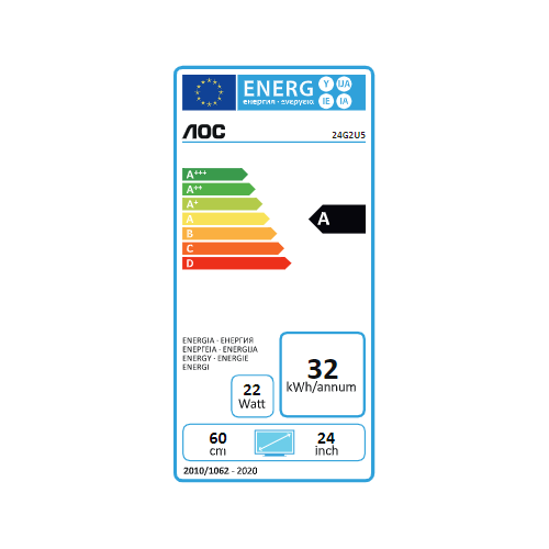 AOC Gaming 24G2U5/BK monitor piatto per PC 60,5...