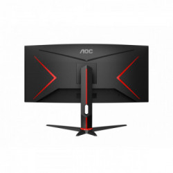 AOC Gaming CU34G2/BK LED display 86,4 cm (34") 3440 x 1440 Pixel WQHD Nero, Rosso