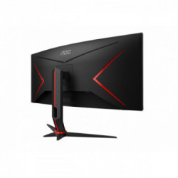 AOC Gaming CU34G2/BK LED display 86,4 cm (34") 3440 x 1440 Pixel WQHD Nero, Rosso